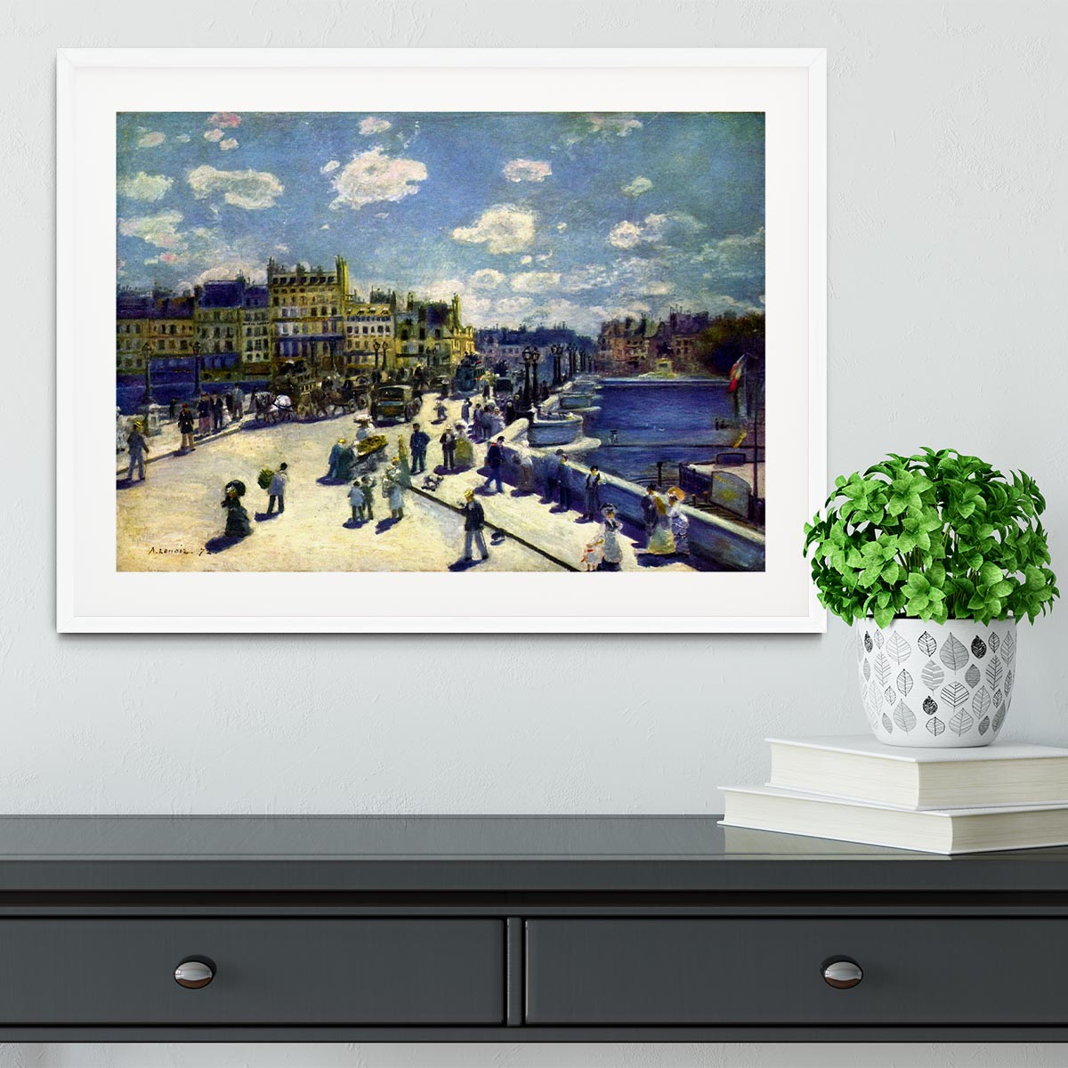 Pont Neuf by Renoir Framed Print - Canvas Art Rocks - 5