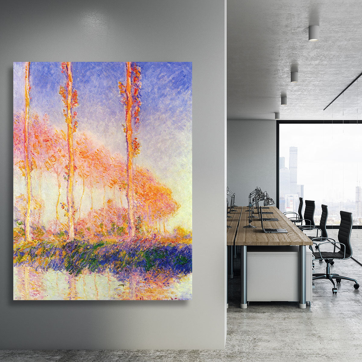 Poplars 2 by Monet Canvas Print or Poster - Canvas Art Rocks - 3