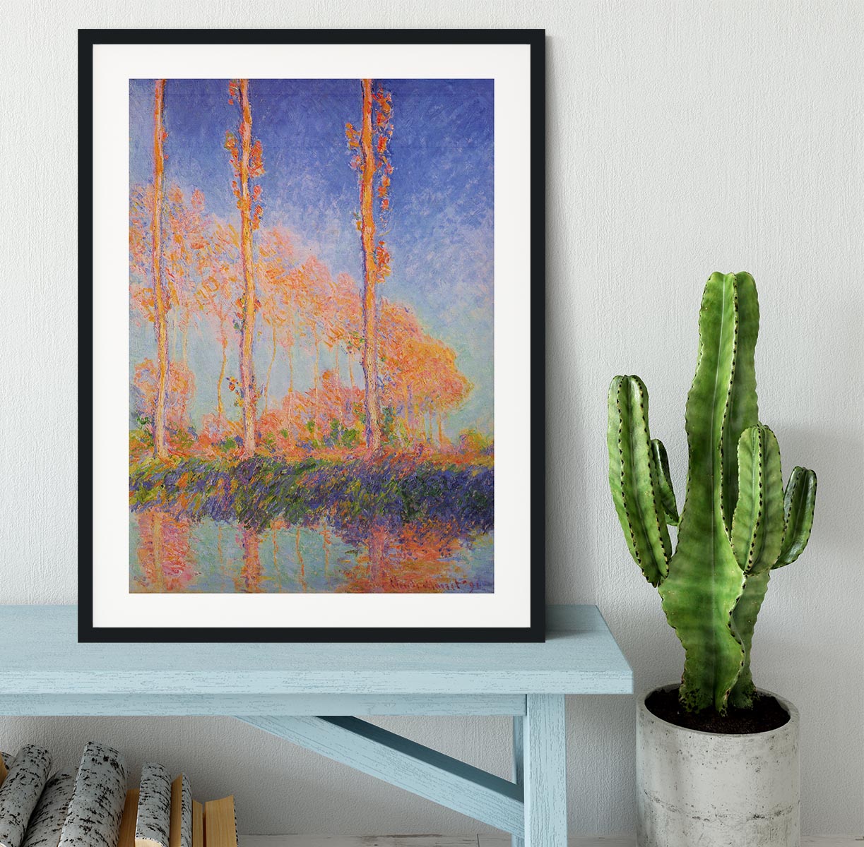 Poplars at Philadelphia by Monet Framed Print - Canvas Art Rocks - 1