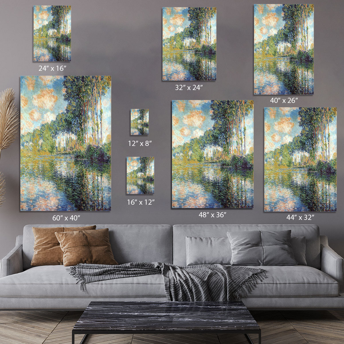 Poplars on the Epte by Monet Canvas Print or Poster - Canvas Art Rocks - 7
