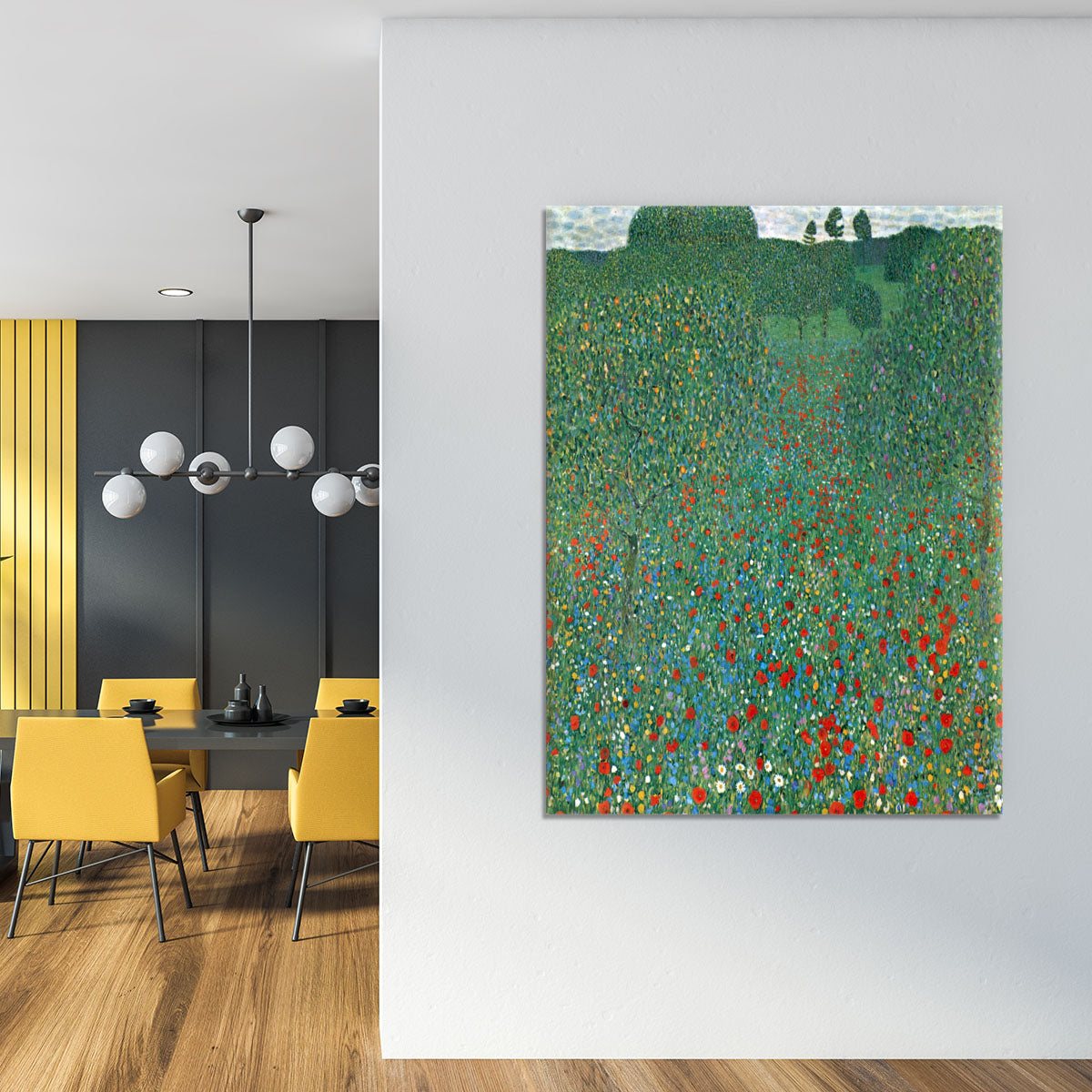 Poppy Field by Klimt Canvas Print or Poster - Canvas Art Rocks - 4