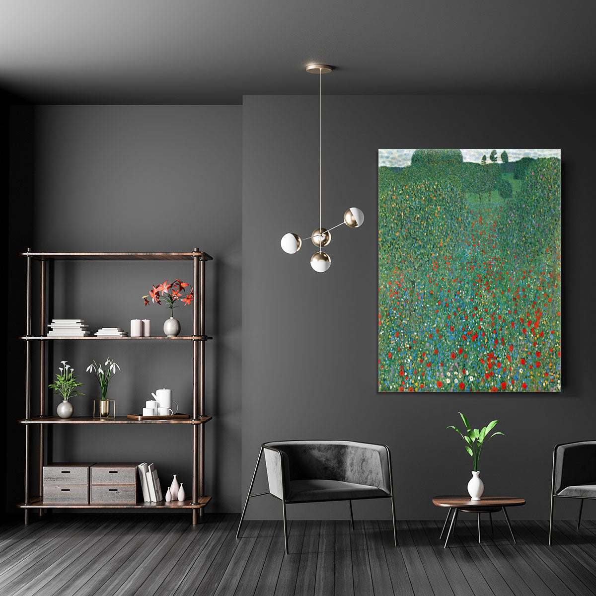 Poppy Field by Klimt Canvas Print or Poster - Canvas Art Rocks - 5