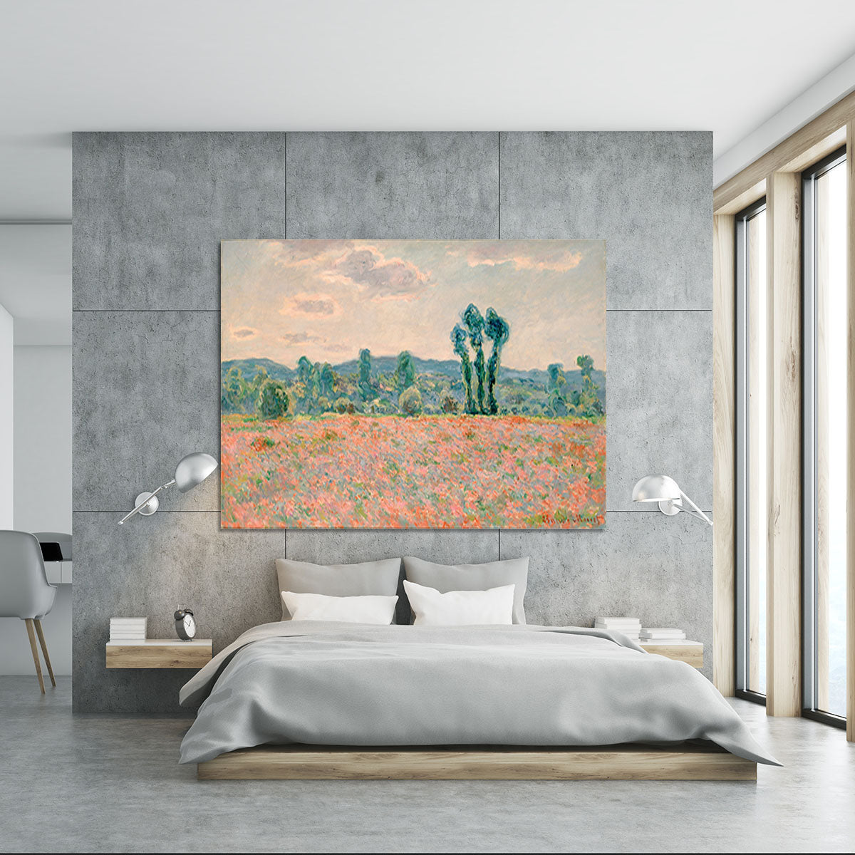 Poppy Field by Monet Canvas Print or Poster - Canvas Art Rocks - 5