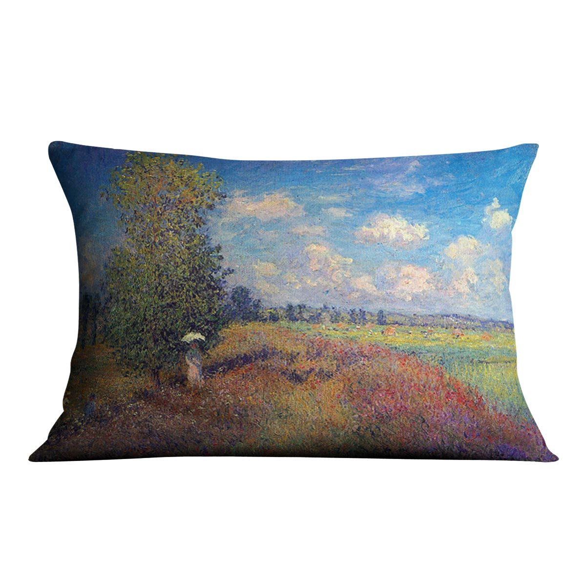 Poppy Field in Summer by Monet Cushion