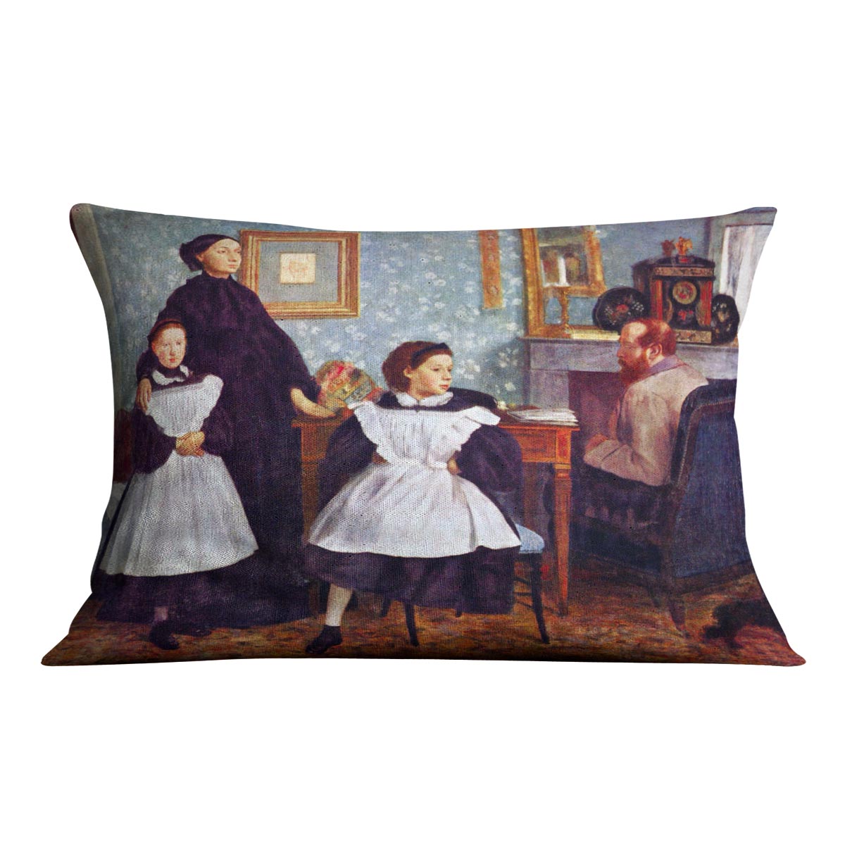 Portait of the Bellelli family by Degas Cushion