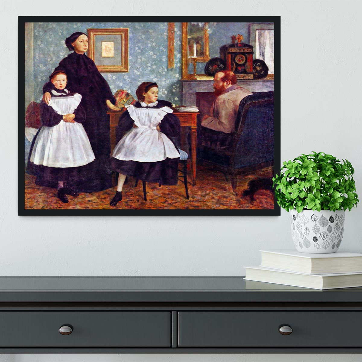 Portait of the Bellelli family by Degas Framed Print - Canvas Art Rocks - 2