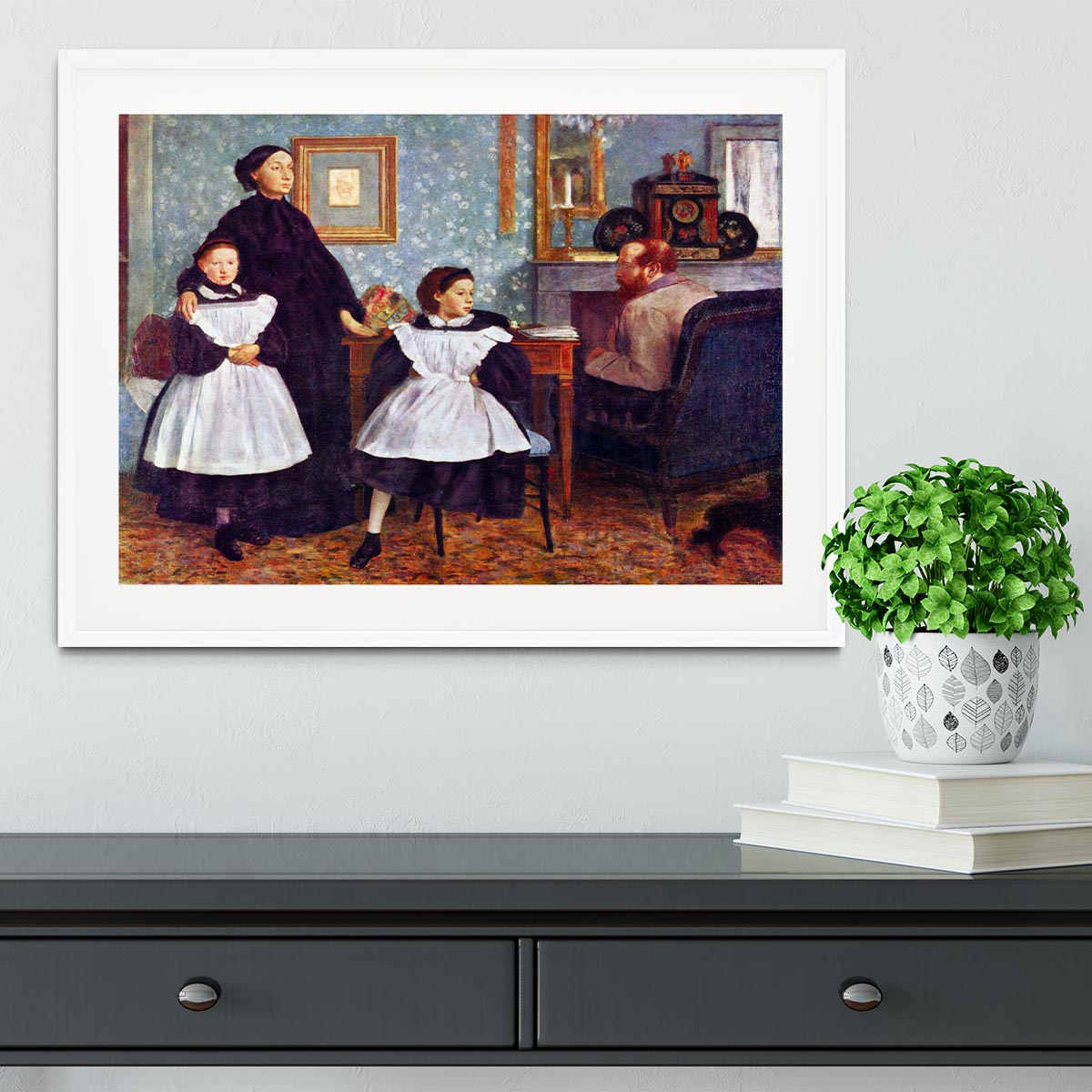 Portait of the Bellelli family by Degas Framed Print - Canvas Art Rocks - 5