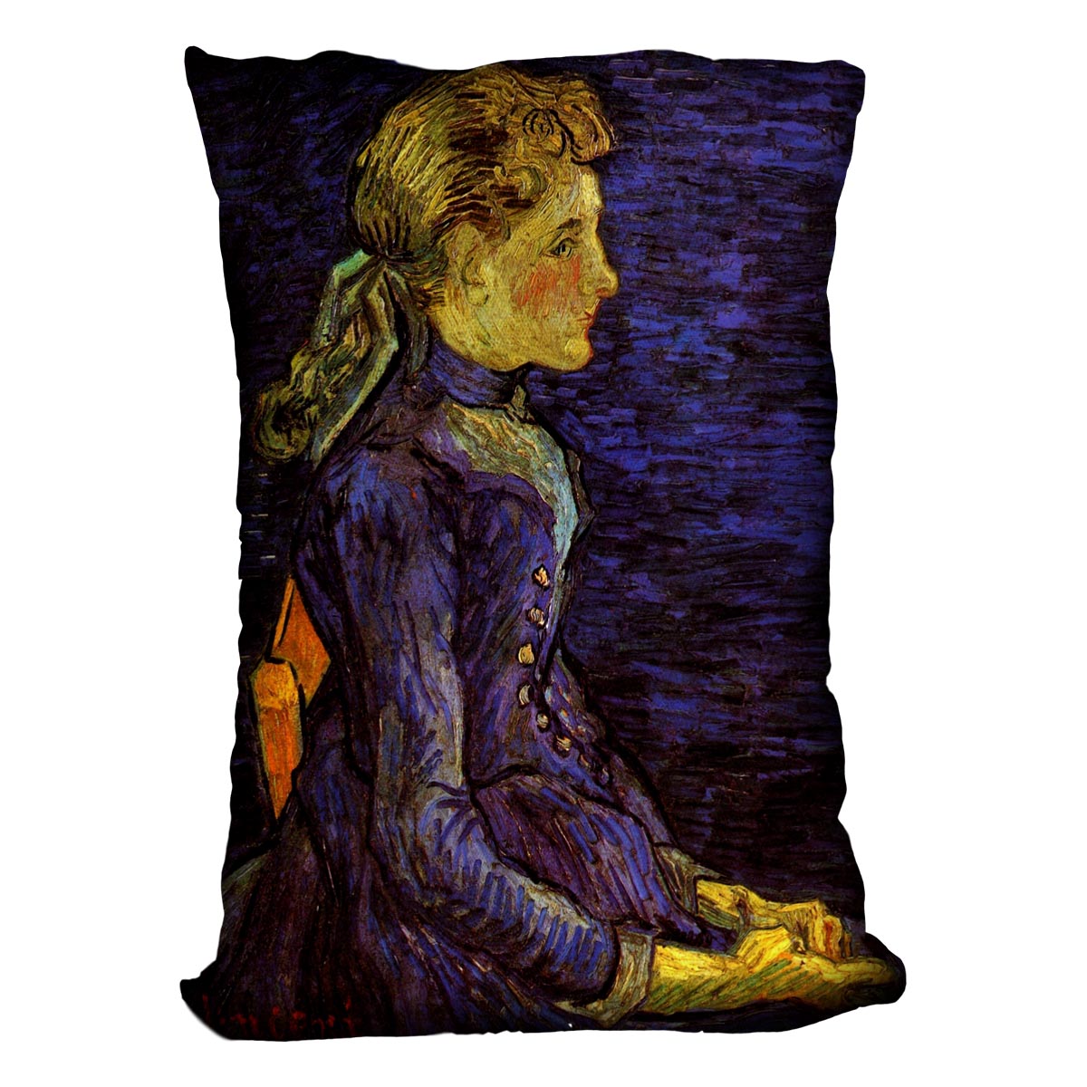 Portrait of Adeline Ravoux by Van Gogh Cushion