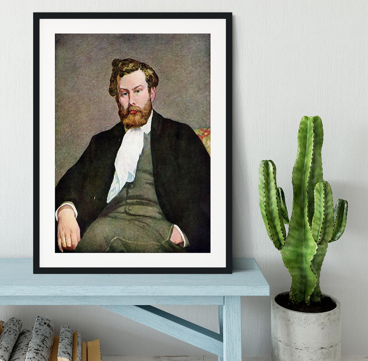 Portrait of Alfred Sisley by Renoir Framed Print - Canvas Art Rocks - 1