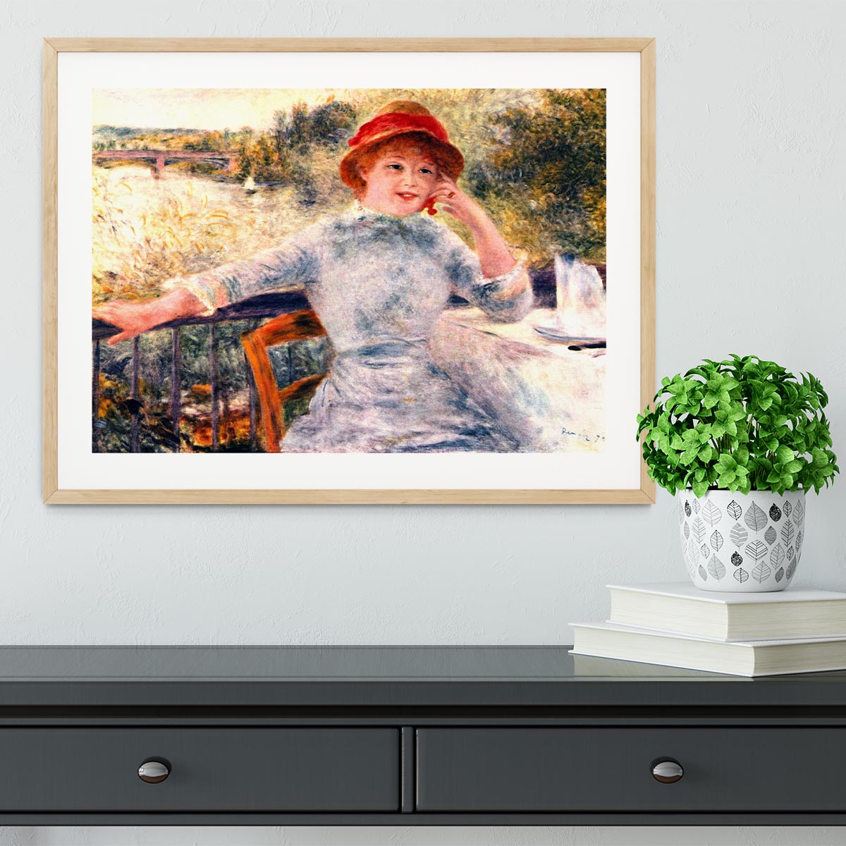 Portrait of Alphonsine Fournaise by Renoir Framed Print - Canvas Art Rocks - 3