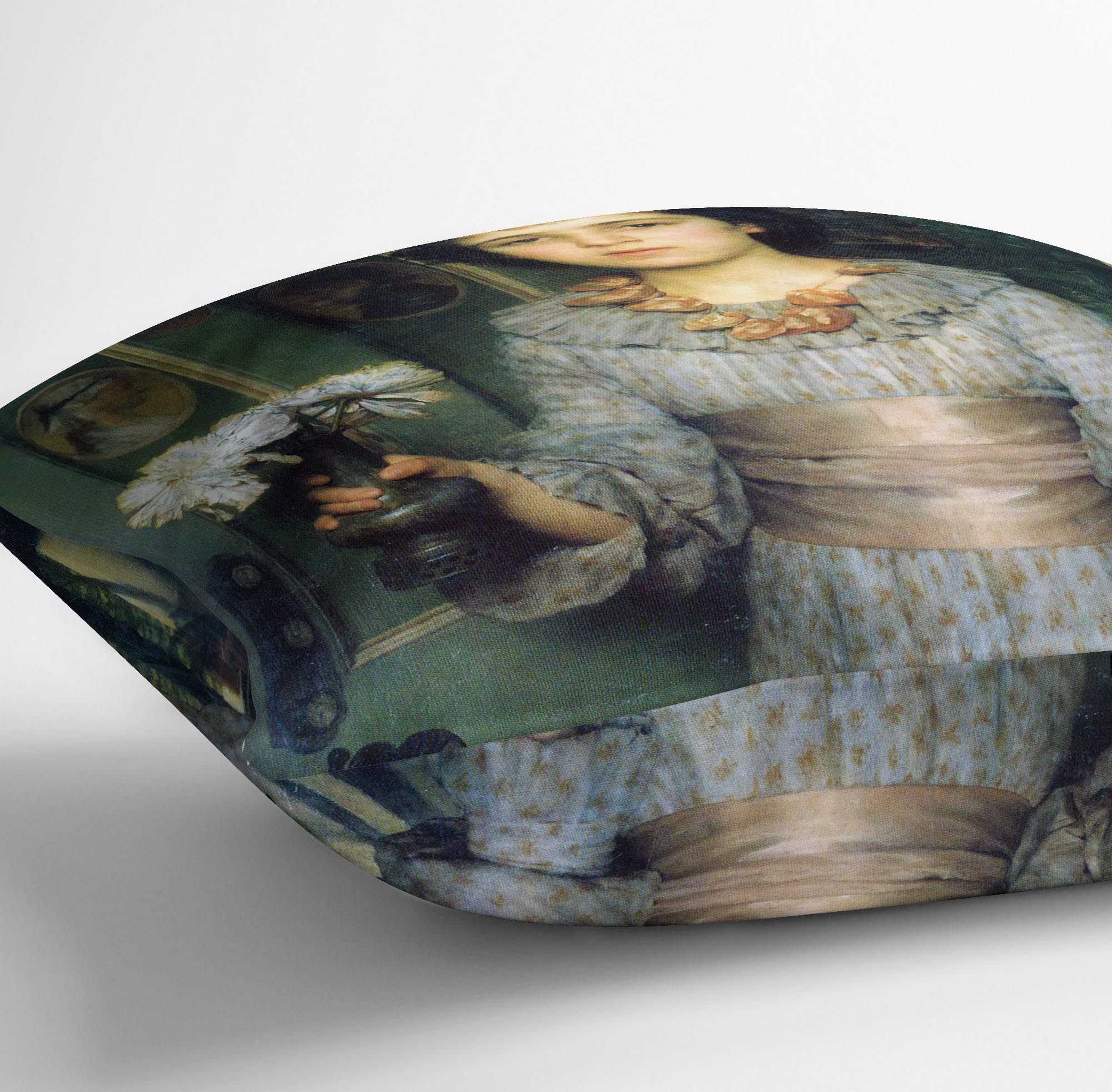 Portrait of Anna Alma Tadema by Alma Tadema Cushion - Canvas Art Rocks - 3