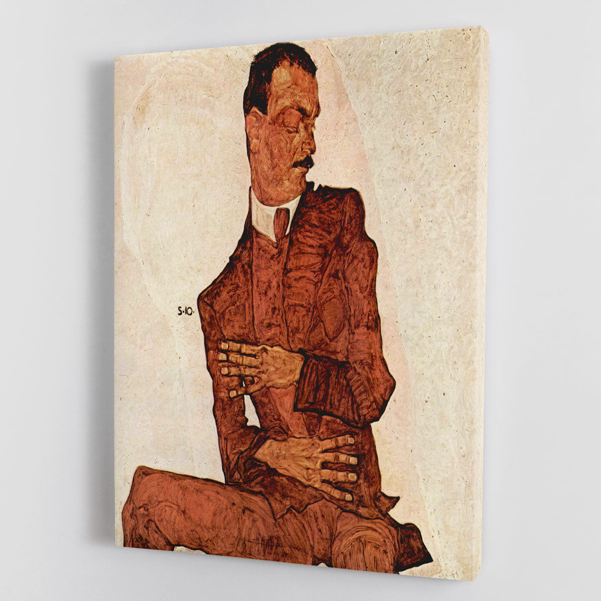 Portrait of Arthur Rossler by Egon Schiele Canvas Print or Poster - Canvas Art Rocks - 1