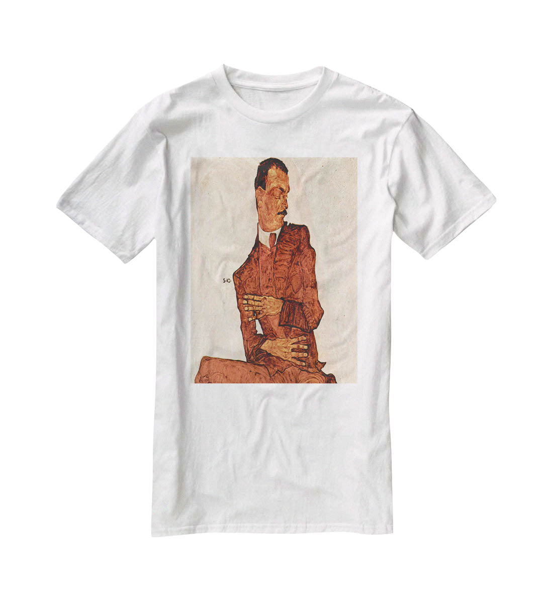 Portrait of Arthur Rossler by Egon Schiele T-Shirt - Canvas Art Rocks - 5