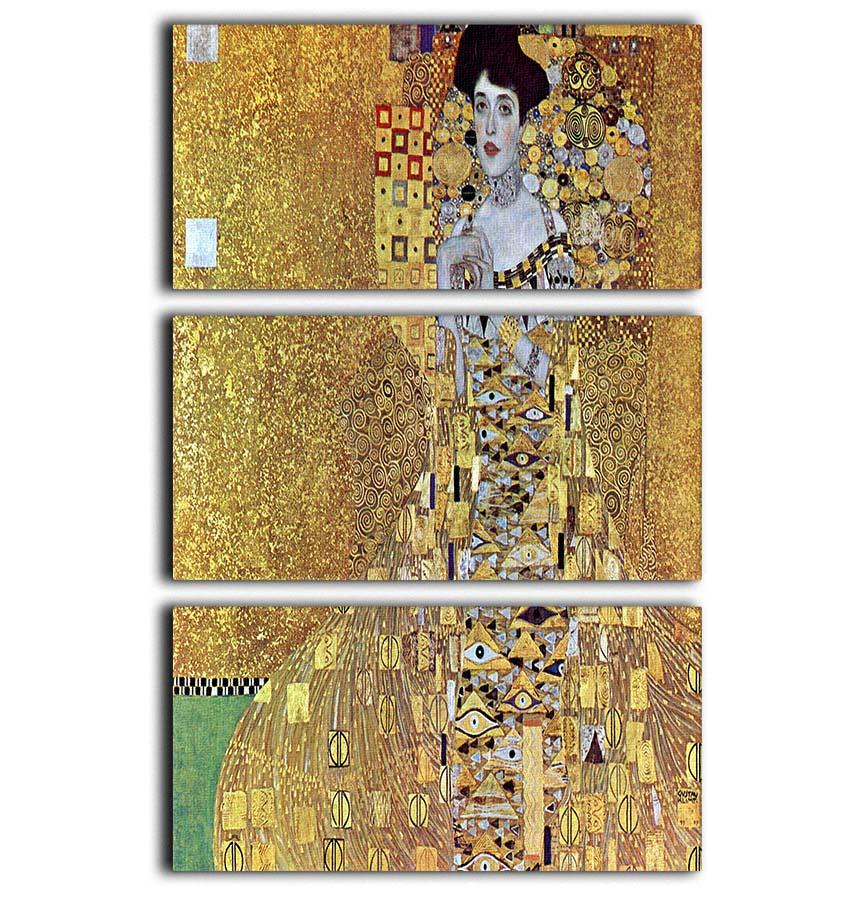 Portrait of Block Bauer 2 by Klimt 3 Split Panel Canvas Print - Canvas Art Rocks - 1