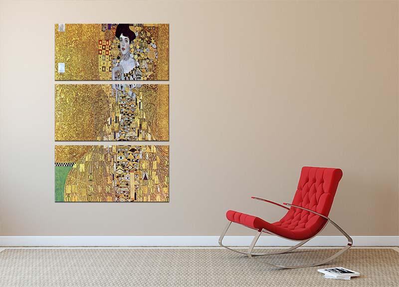 Portrait of Block Bauer 2 by Klimt 3 Split Panel Canvas Print - Canvas Art Rocks - 2