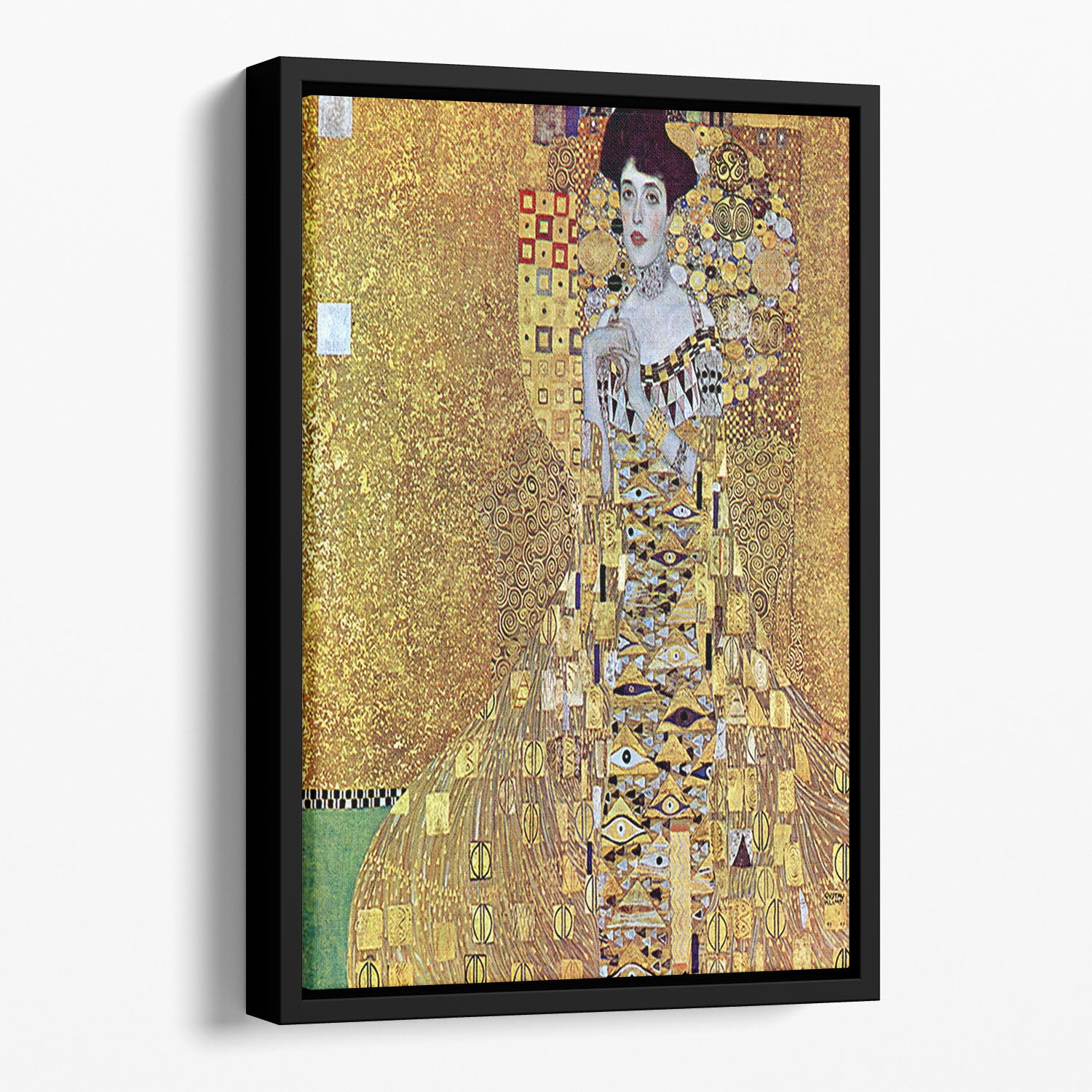 Portrait of Block Bauer 2 by Klimt Floating Framed Canvas