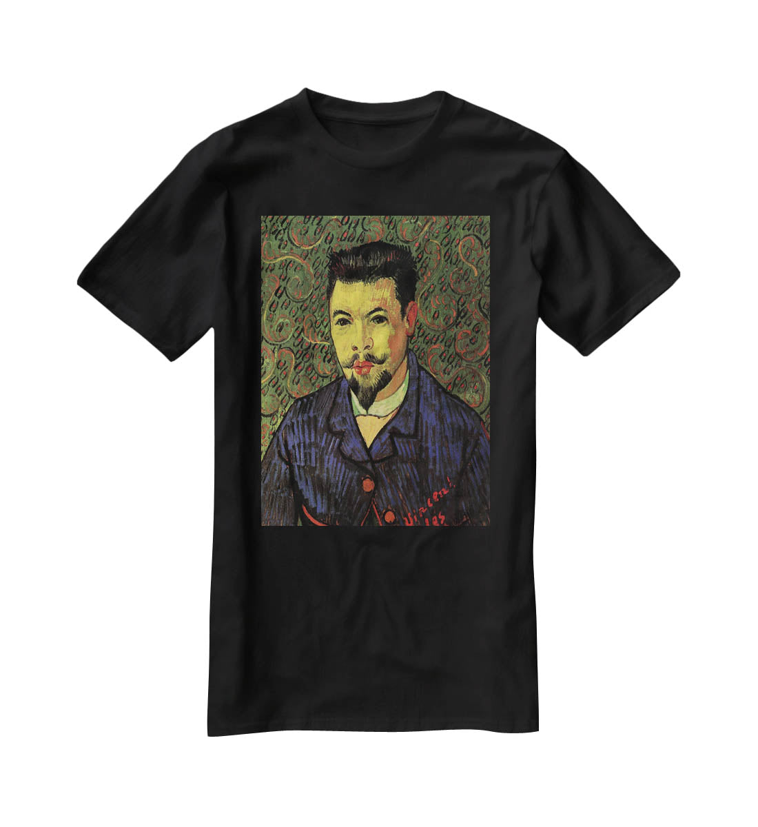 Portrait of Doctor Felix Rey by Van Gogh T-Shirt - Canvas Art Rocks - 1