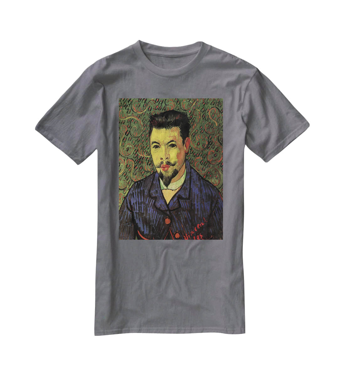 Portrait of Doctor Felix Rey by Van Gogh T-Shirt - Canvas Art Rocks - 3