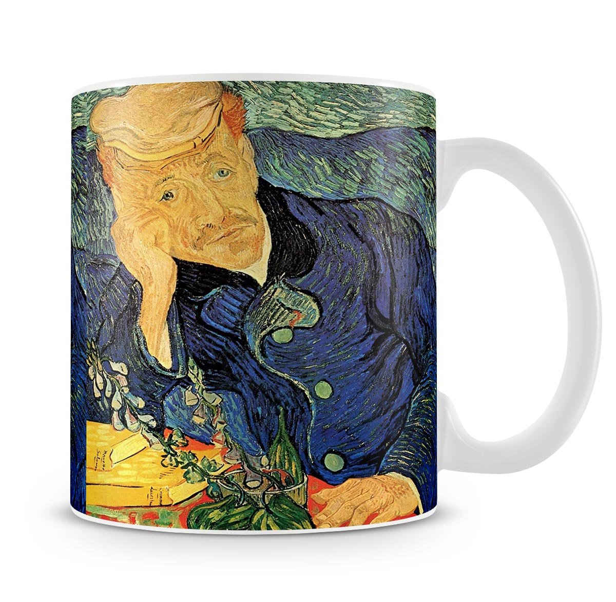 Portrait of Doctor Gachet 2 by Van Gogh Mug - Canvas Art Rocks - 4