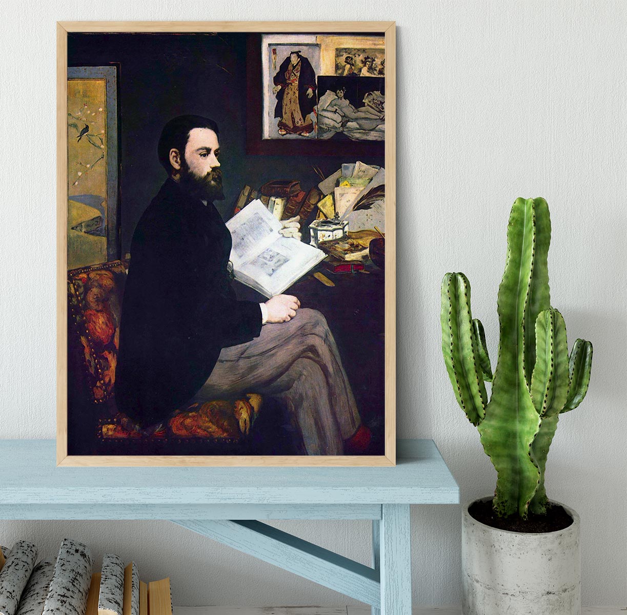 Portrait of Emile Zola by Manet Framed Print - Canvas Art Rocks - 4