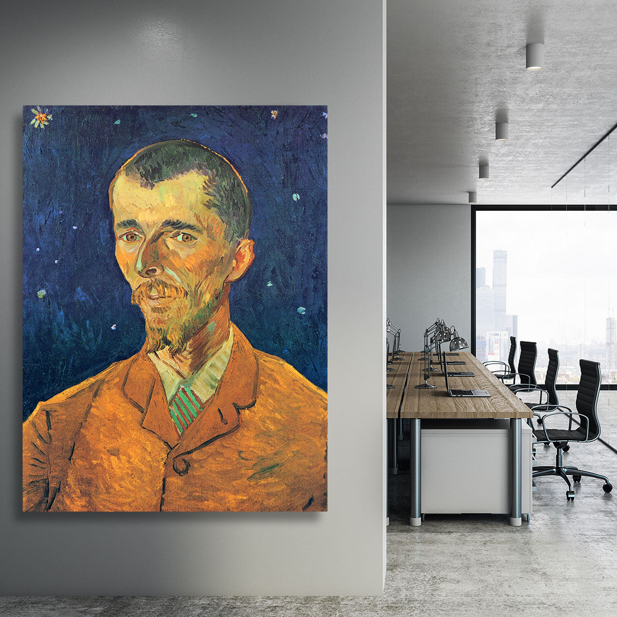 Portrait of Eugene Boch by Van Gogh Canvas Print or Poster - Canvas Art Rocks - 3