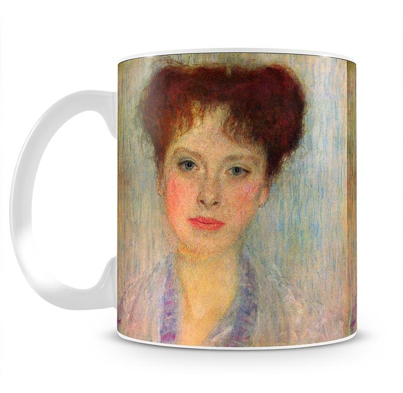 Portrait of Gertha Fersovanyi detail by Klimt Mug - Canvas Art Rocks - 2