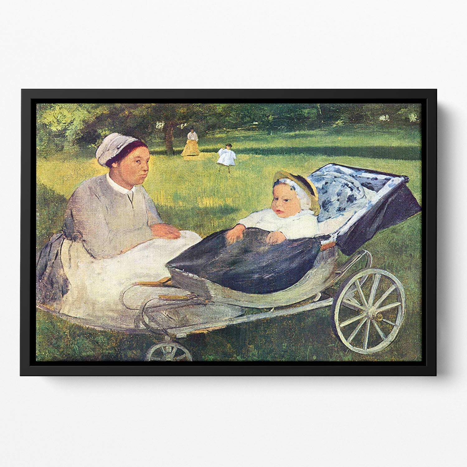 Portrait of Henri Valpincon by Degas Floating Framed Canvas