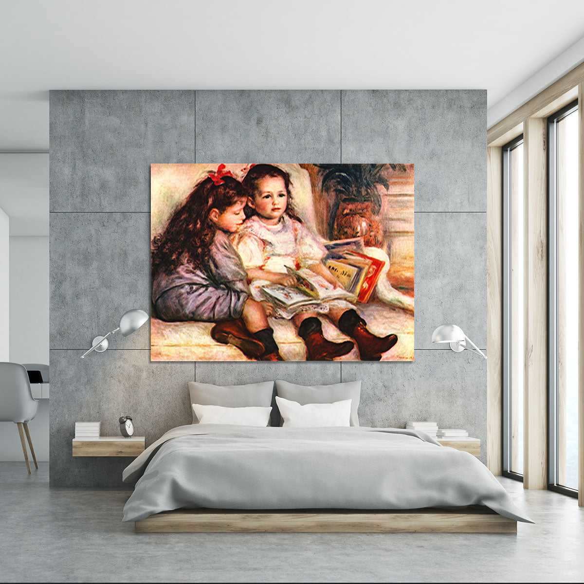 Portrait of Jean and Genevieve Caillebotte by Renoir Canvas Print or Poster - Canvas Art Rocks - 5