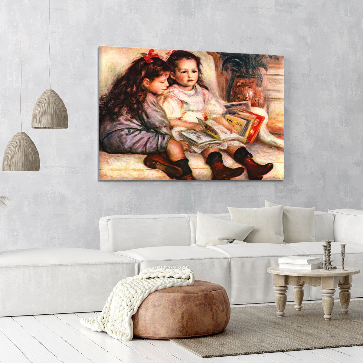 Portrait of Jean and Genevieve Caillebotte by Renoir Canvas Print or Poster - Canvas Art Rocks - 6