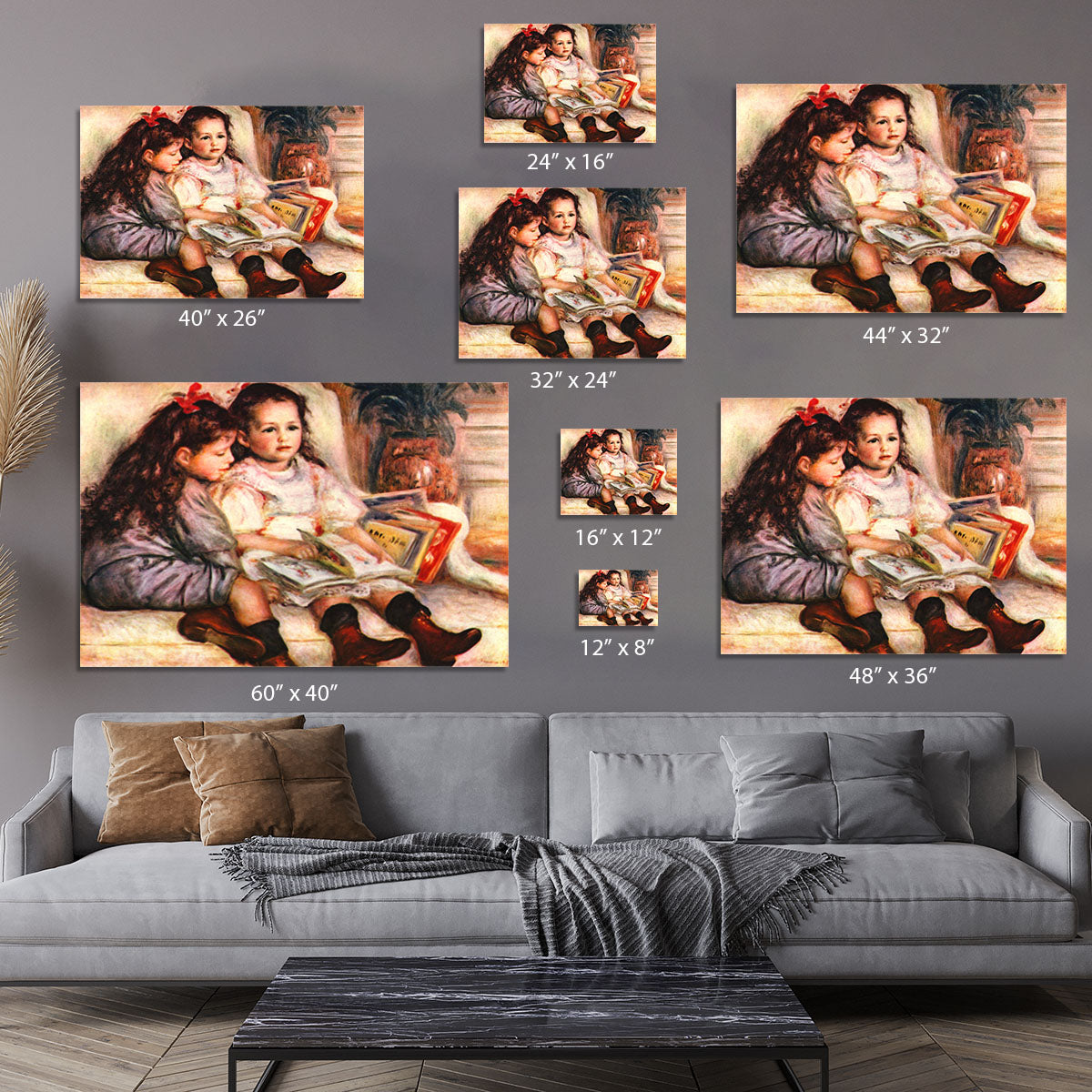 Portrait of Jean and Genevieve Caillebotte by Renoir Canvas Print or Poster - Canvas Art Rocks - 7