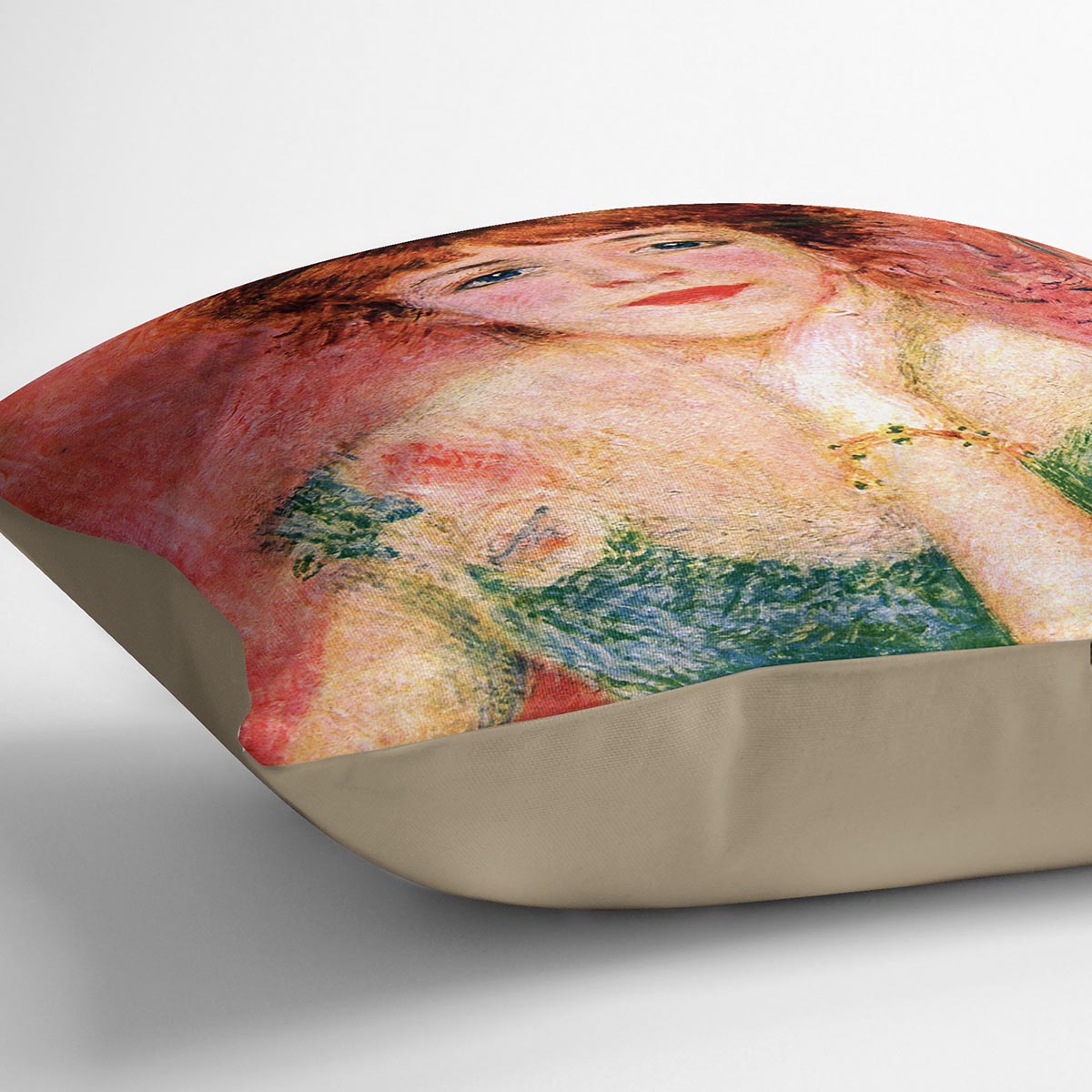 Portrait of Jeanne Samary by Renoir Cushion