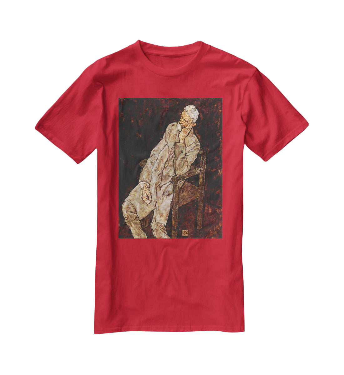 Portrait of Johan Harms by Egon Schiele T-Shirt - Canvas Art Rocks - 4
