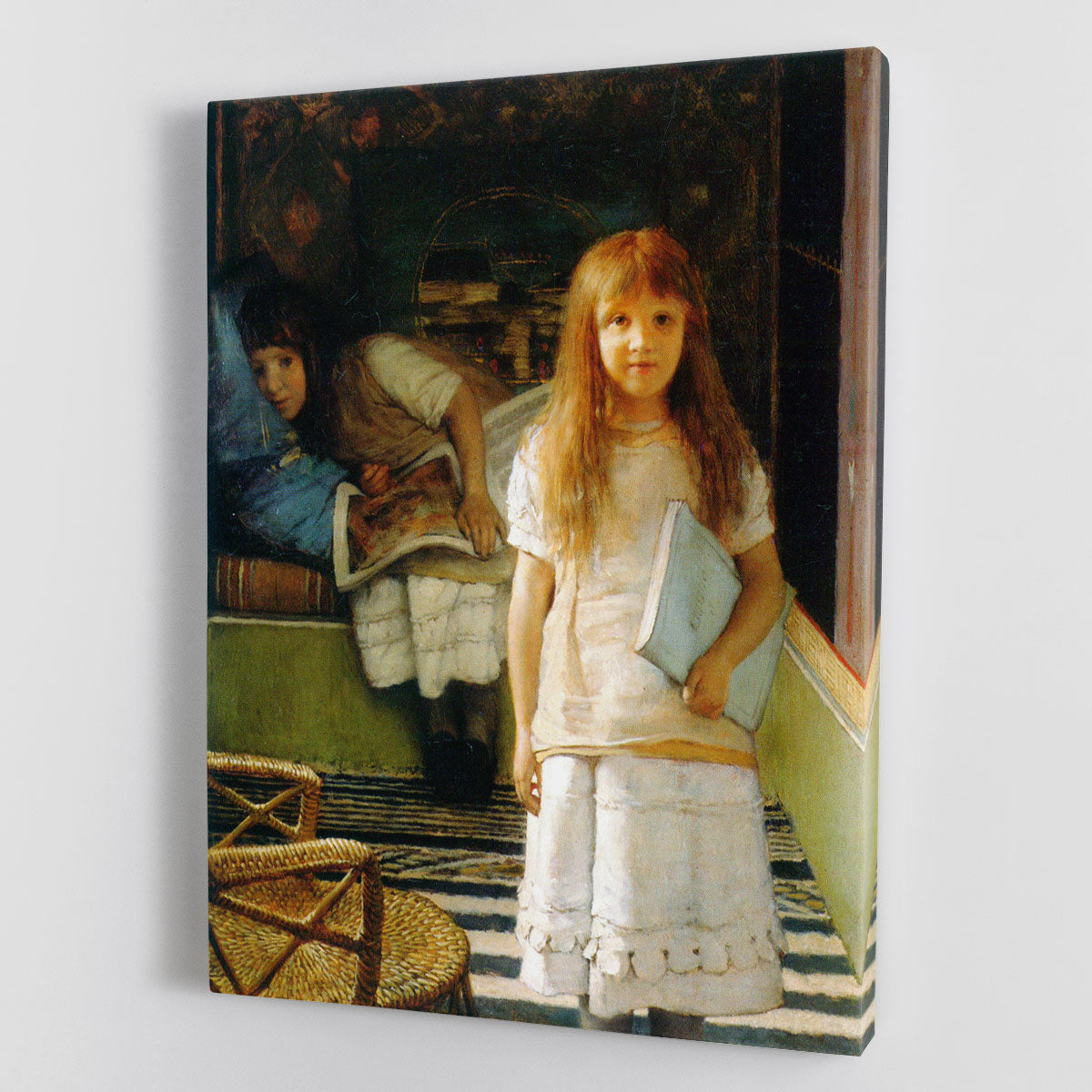 Portrait of Laurense and Anna Alma Tadema as a child by Alma Tadema Canvas Print or Poster - Canvas Art Rocks - 1