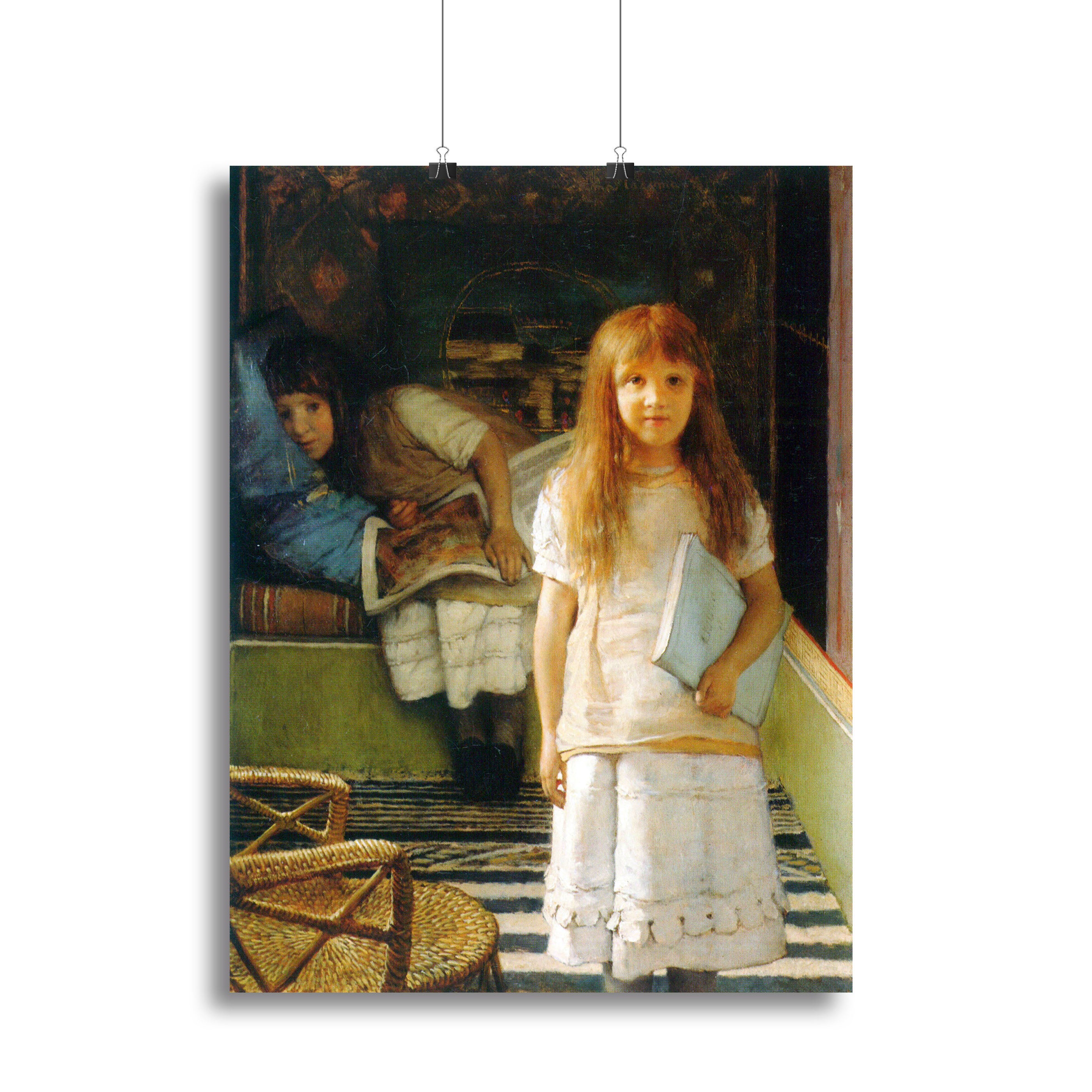 Portrait of Laurense and Anna Alma Tadema as a child by Alma Tadema Canvas Print or Poster - Canvas Art Rocks - 2