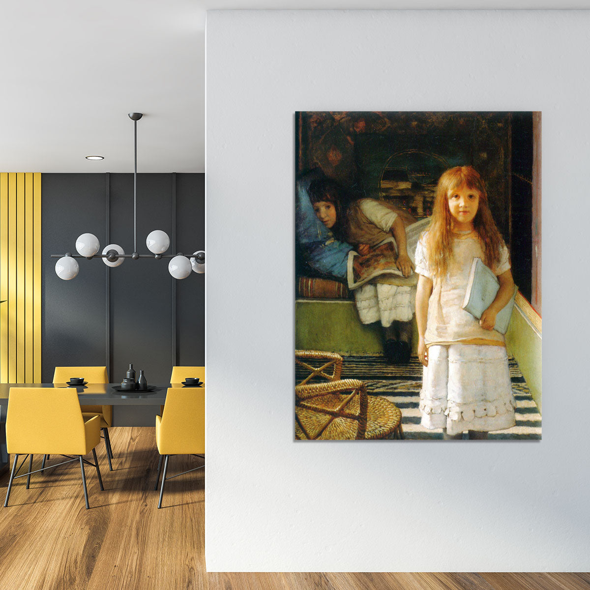 Portrait of Laurense and Anna Alma Tadema as a child by Alma Tadema Canvas Print or Poster - Canvas Art Rocks - 4