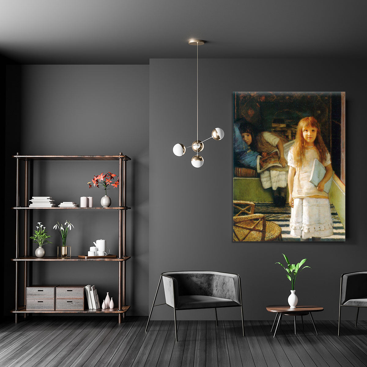 Portrait of Laurense and Anna Alma Tadema as a child by Alma Tadema Canvas Print or Poster - Canvas Art Rocks - 5