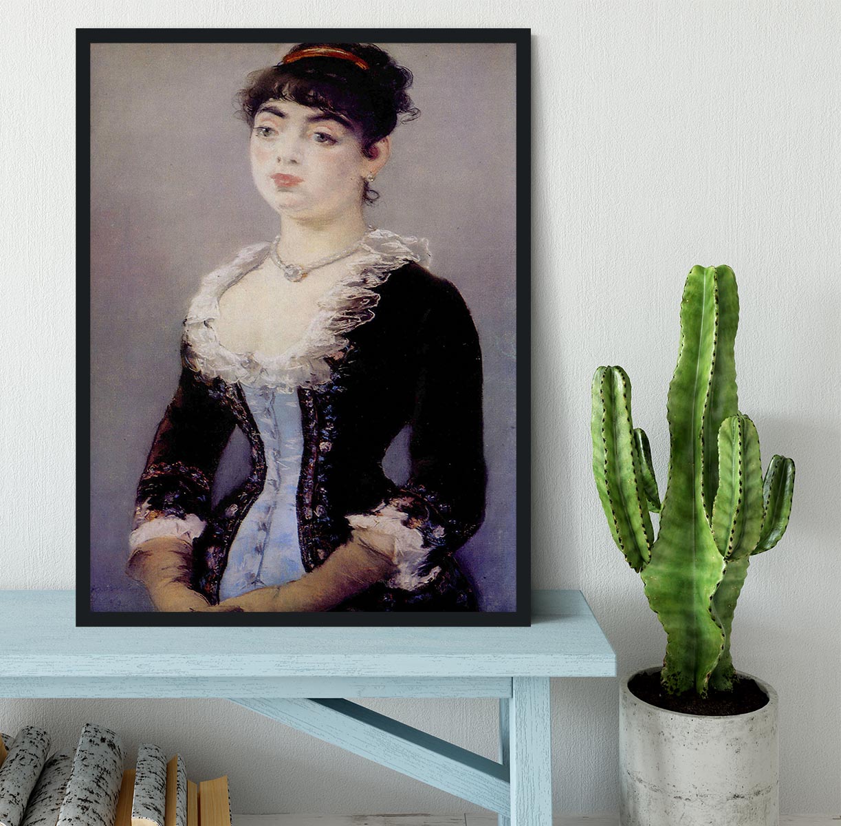 Portrait of Madame Michel LCvy by Manet Framed Print - Canvas Art Rocks - 2