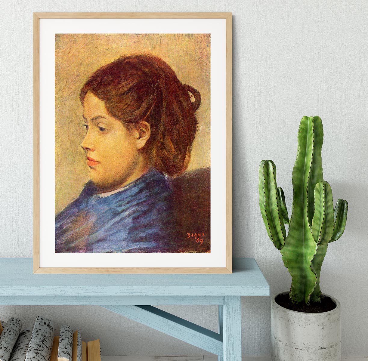 Portrait of Mademoiselle Dobigny by Degas Framed Print - Canvas Art Rocks - 3