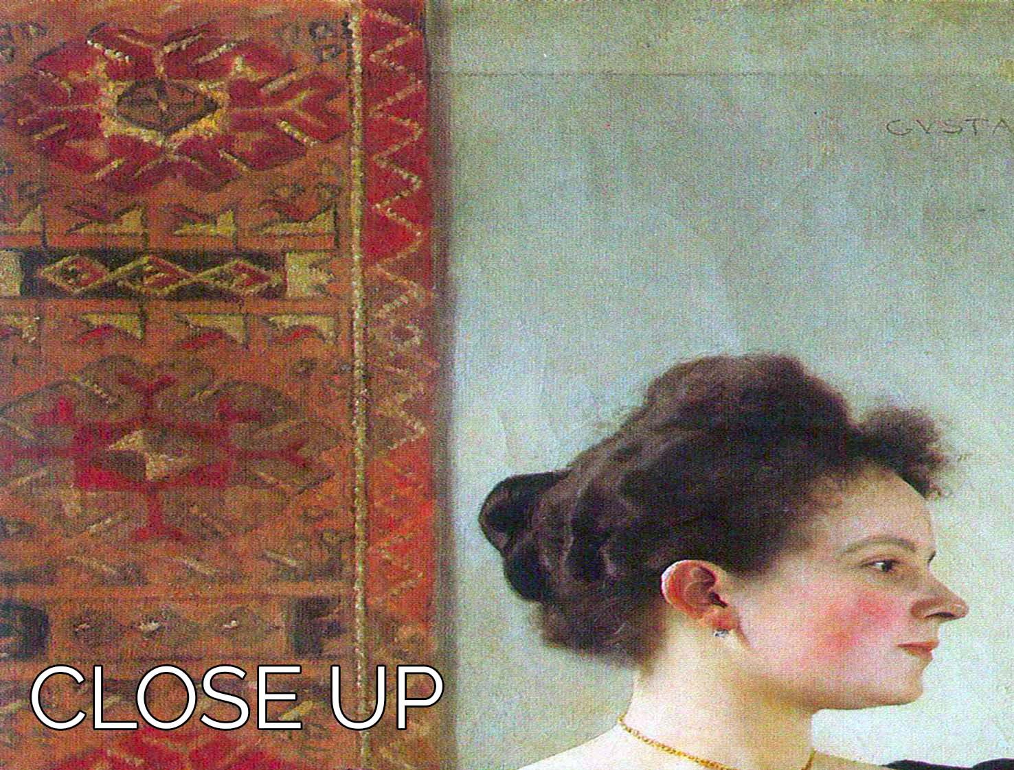 Portrait of Marie Breunig by Klimt 3 Split Panel Canvas Print - Canvas Art Rocks - 3