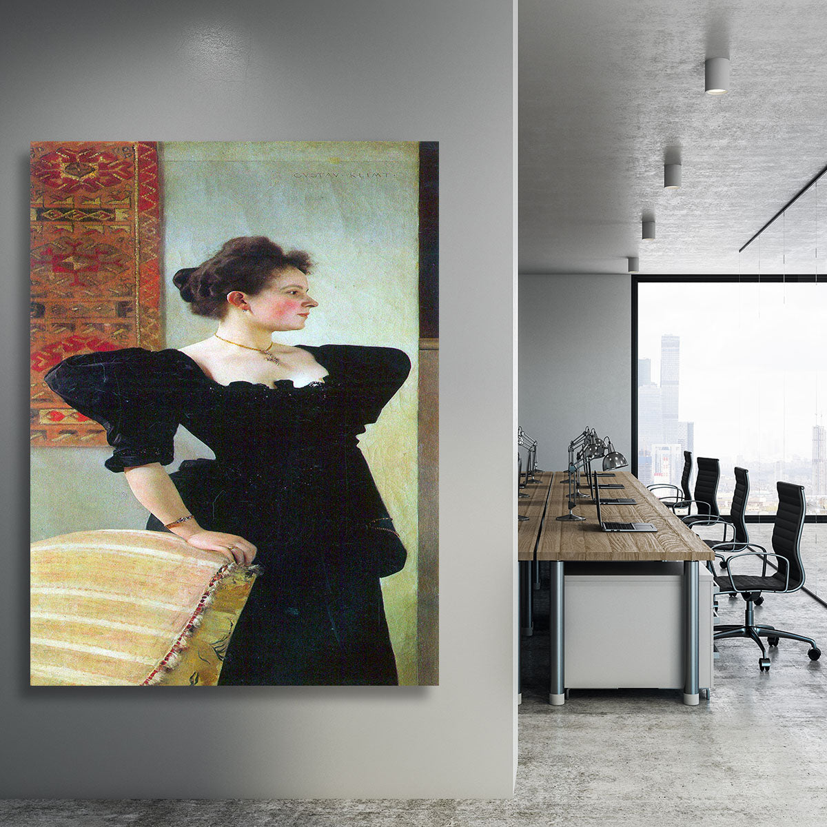 Portrait of Marie Breunig by Klimt Canvas Print or Poster - Canvas Art Rocks - 3