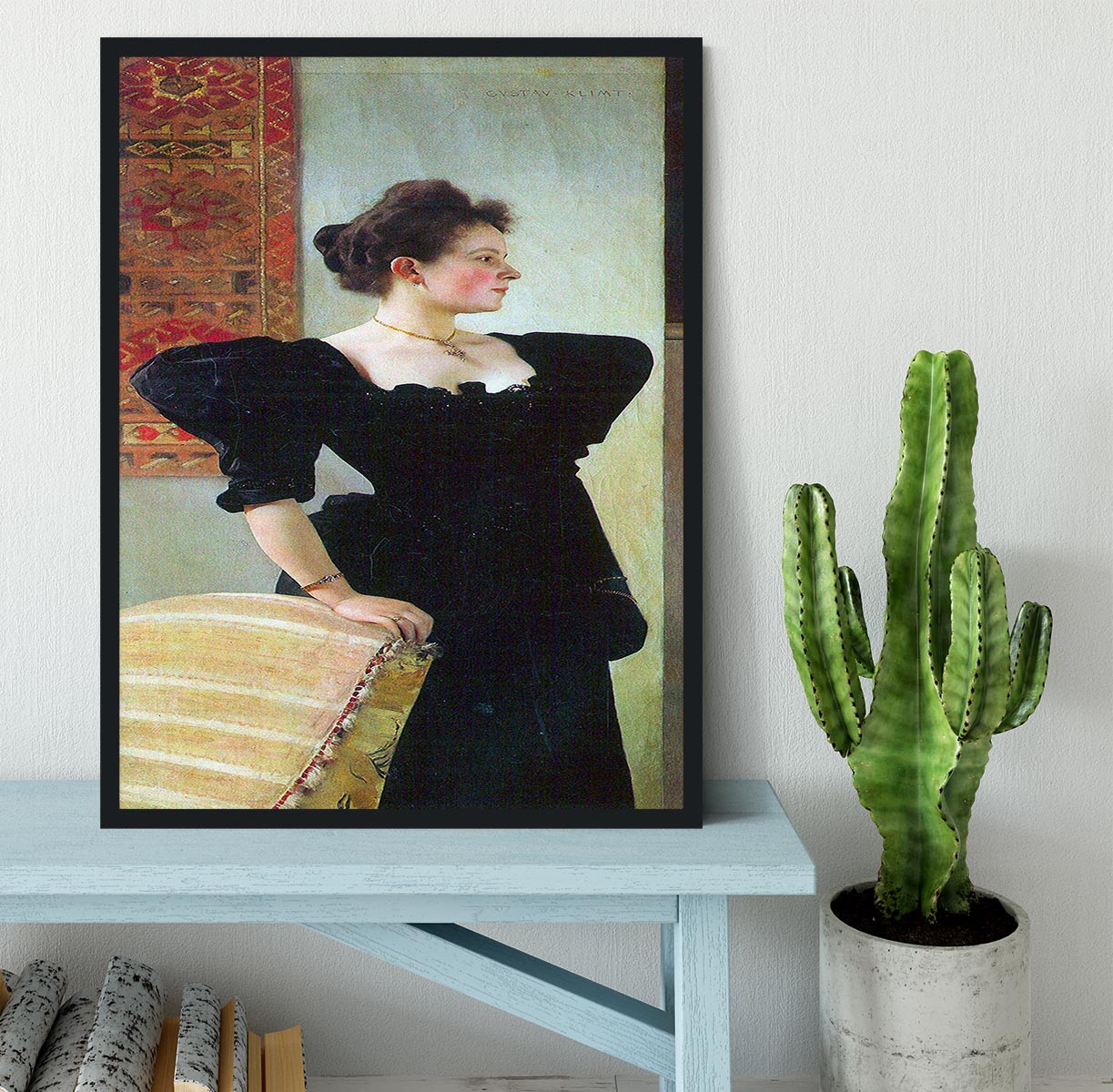 Portrait of Marie Breunig by Klimt Framed Print - Canvas Art Rocks - 2