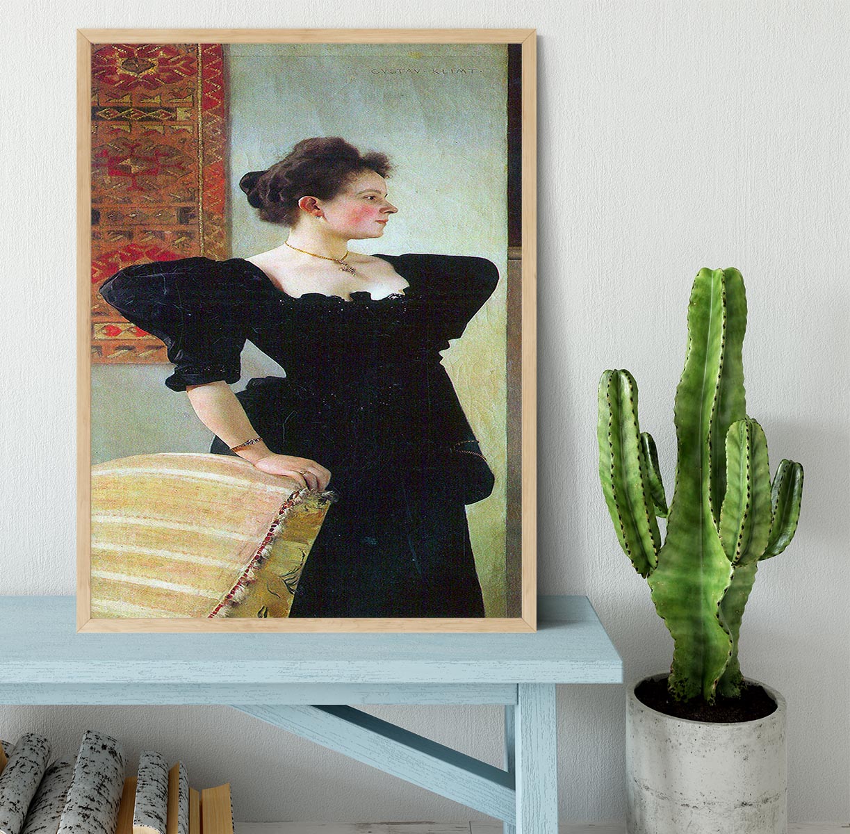 Portrait of Marie Breunig by Klimt Framed Print - Canvas Art Rocks - 4