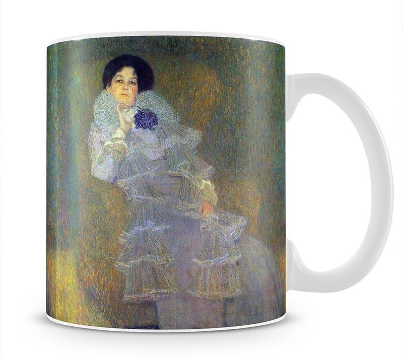 Portrait of Marie Henneberg portrait in purple by Klimt Mug - Canvas Art Rocks - 1