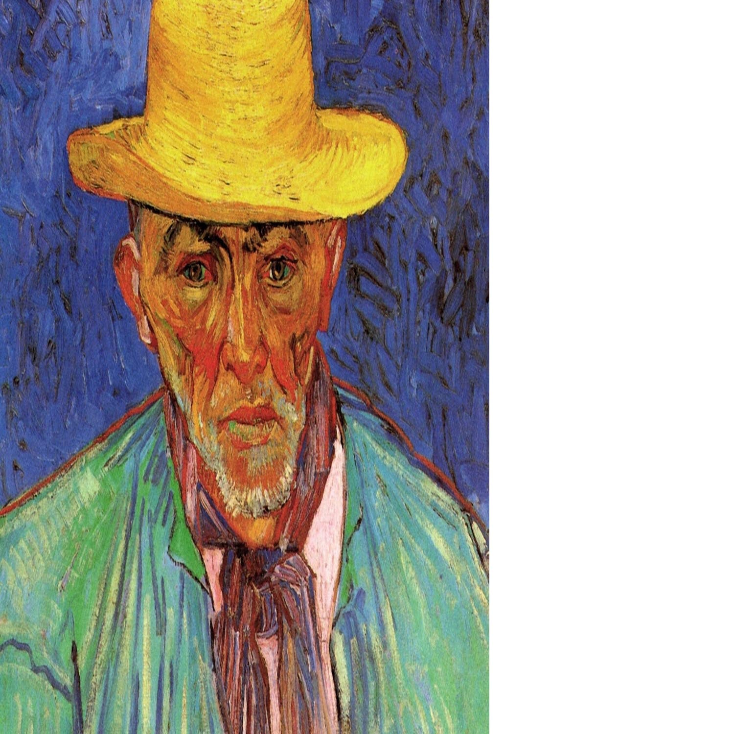 Portrait of Patience Escalier Shepherd in Provence by Van Gogh Floating Framed Canvas