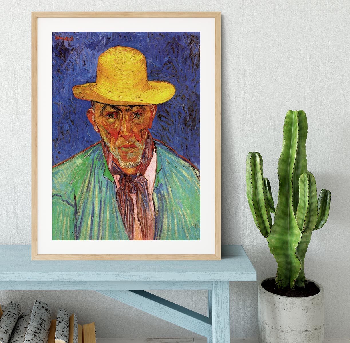 Portrait of Patience Escalier Shepherd in Provence by Van Gogh Framed Print - Canvas Art Rocks - 3