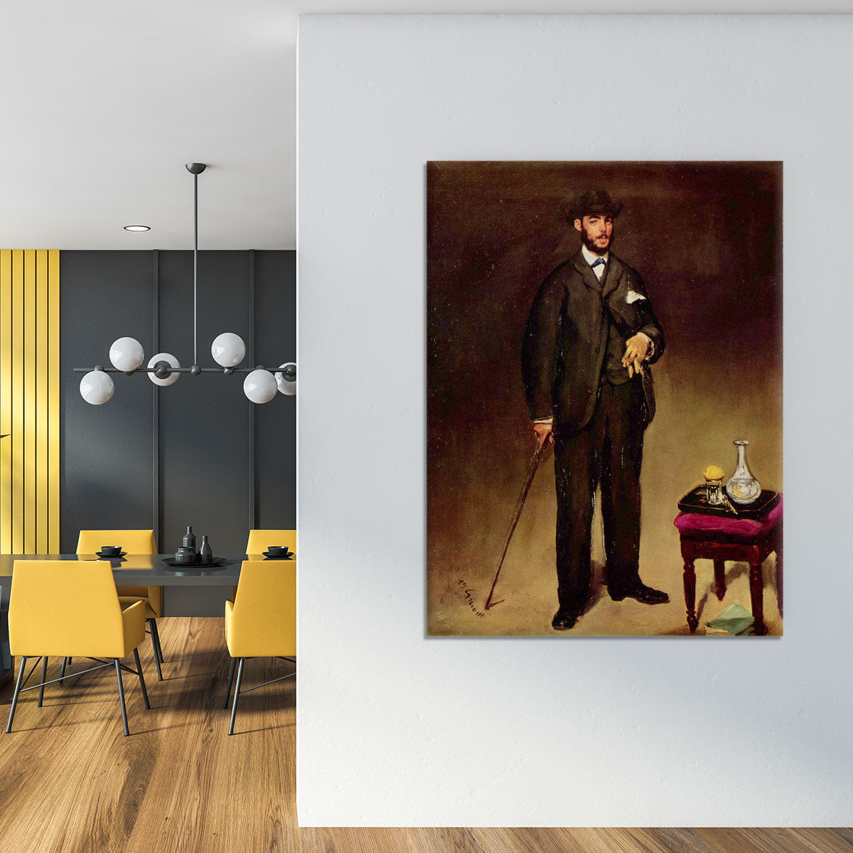Portrait of ThCodore Duret by Manet Canvas Print or Poster - Canvas Art Rocks - 4