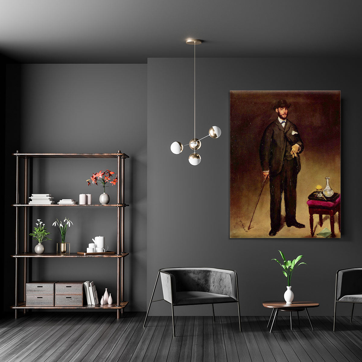 Portrait of ThCodore Duret by Manet Canvas Print or Poster - Canvas Art Rocks - 5
