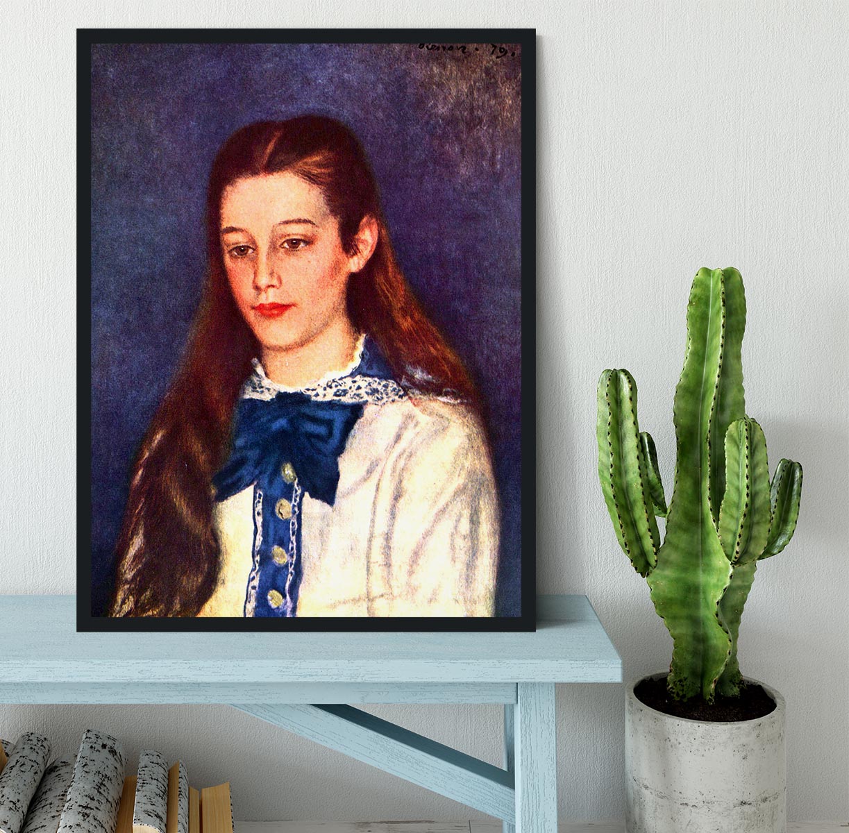 Portrait of Therese Berard by Renoir Framed Print - Canvas Art Rocks - 2