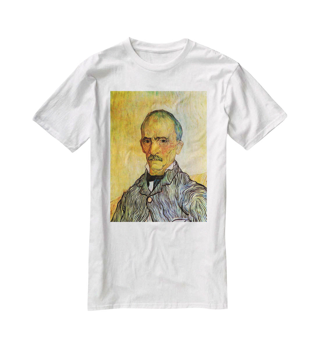 Portrait of Trabuc an Attendant at Saint-Paul Hospital by Van Gogh T-Shirt - Canvas Art Rocks - 5