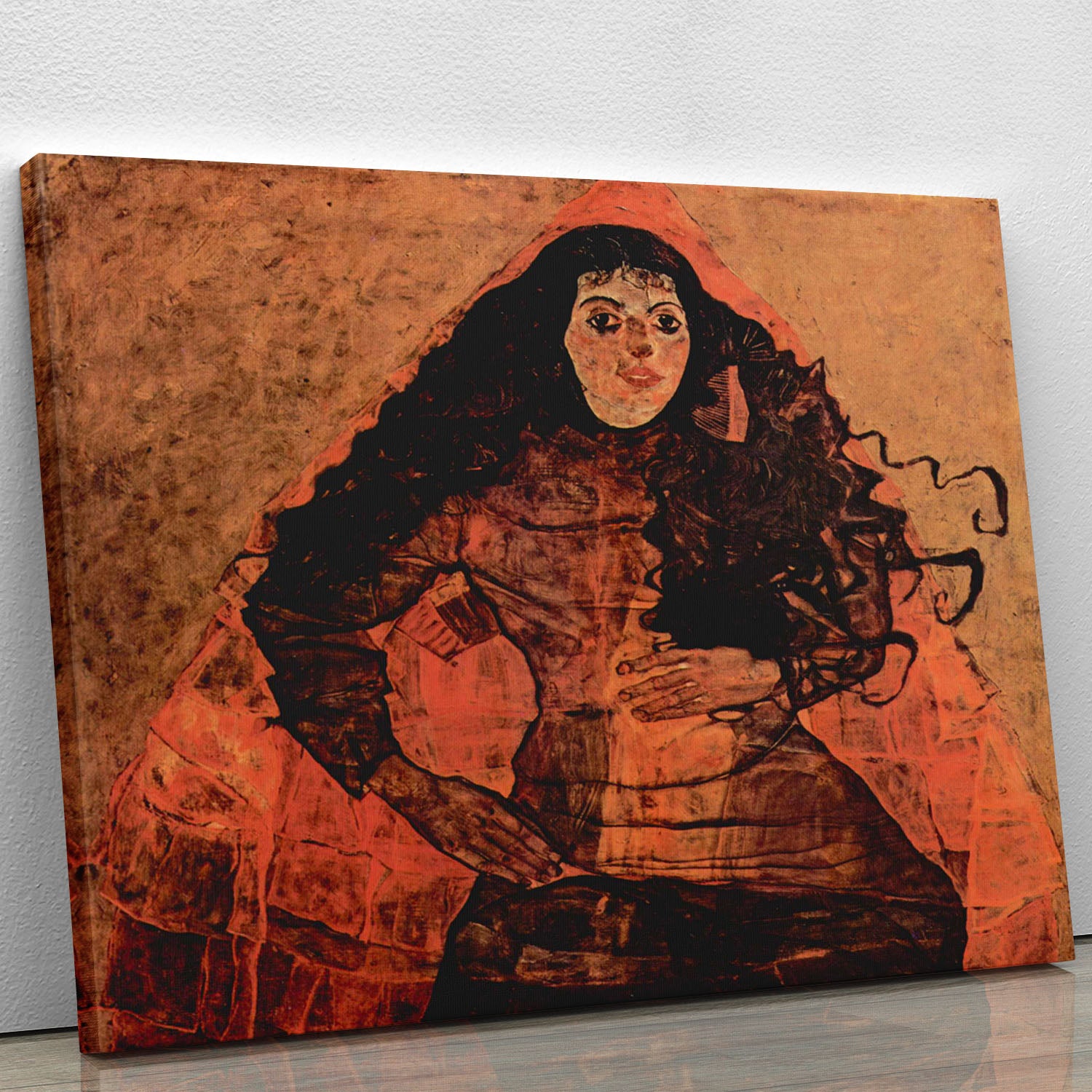 Portrait of Trude Engel by Egon Schiele Canvas Print or Poster - Canvas Art Rocks - 1